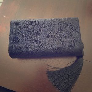 Velour evening clutch